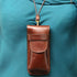 Exclusive leather crossbody case for glasses